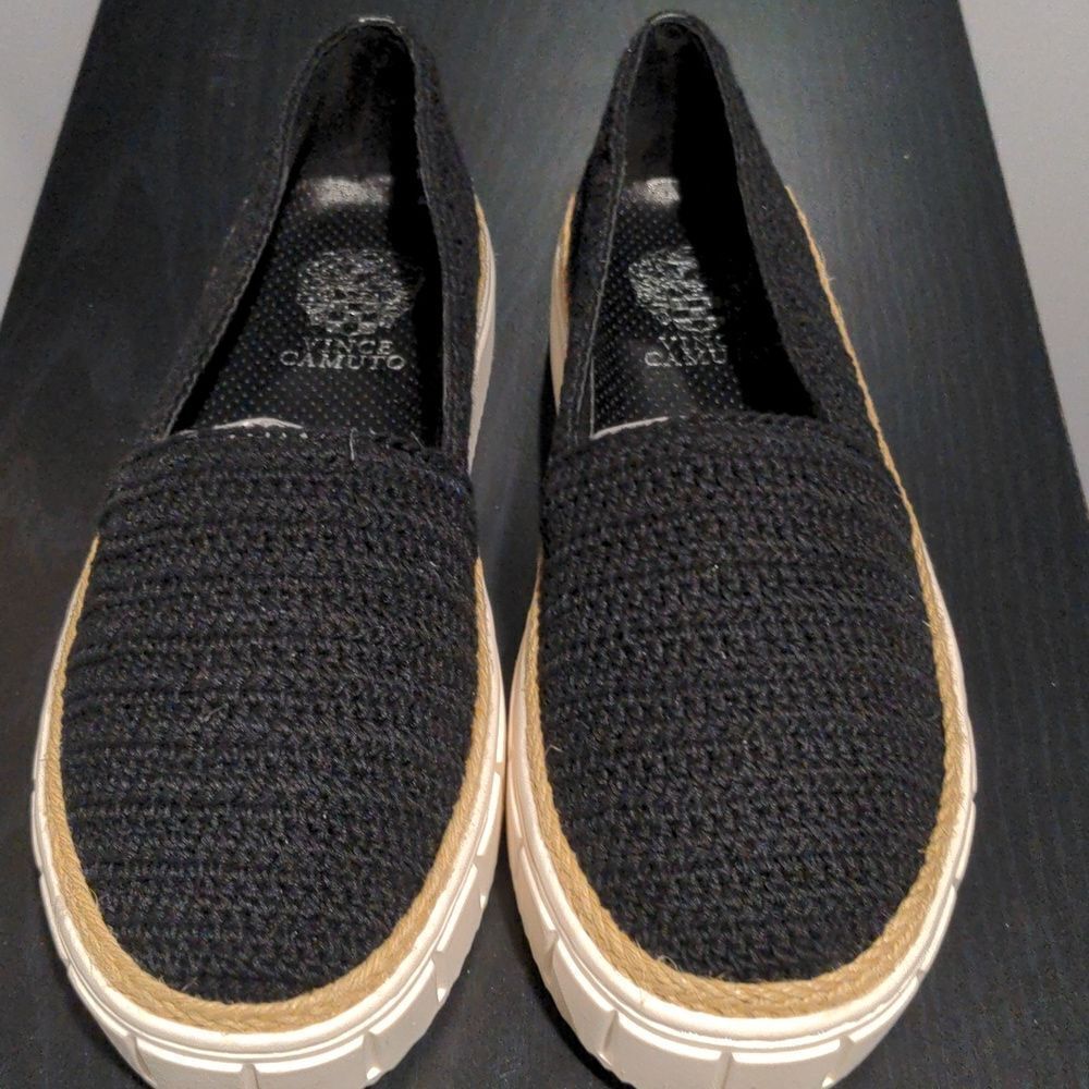 Vince Camuto Women's Footwear Women's Relinsta Crocheted Sneaker, Black, 8